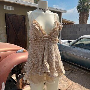 vtg french designer baby doll blouse